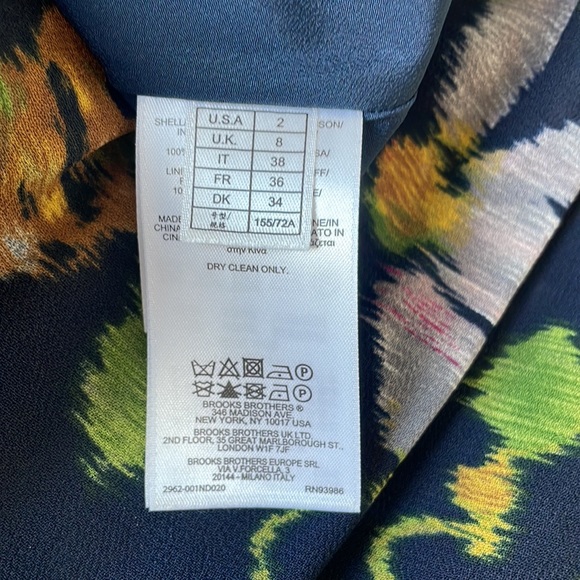 EUC Brooks Brothers / Red Fleece 💐Navy Floral Dress size 2 - Picture 8 of 9